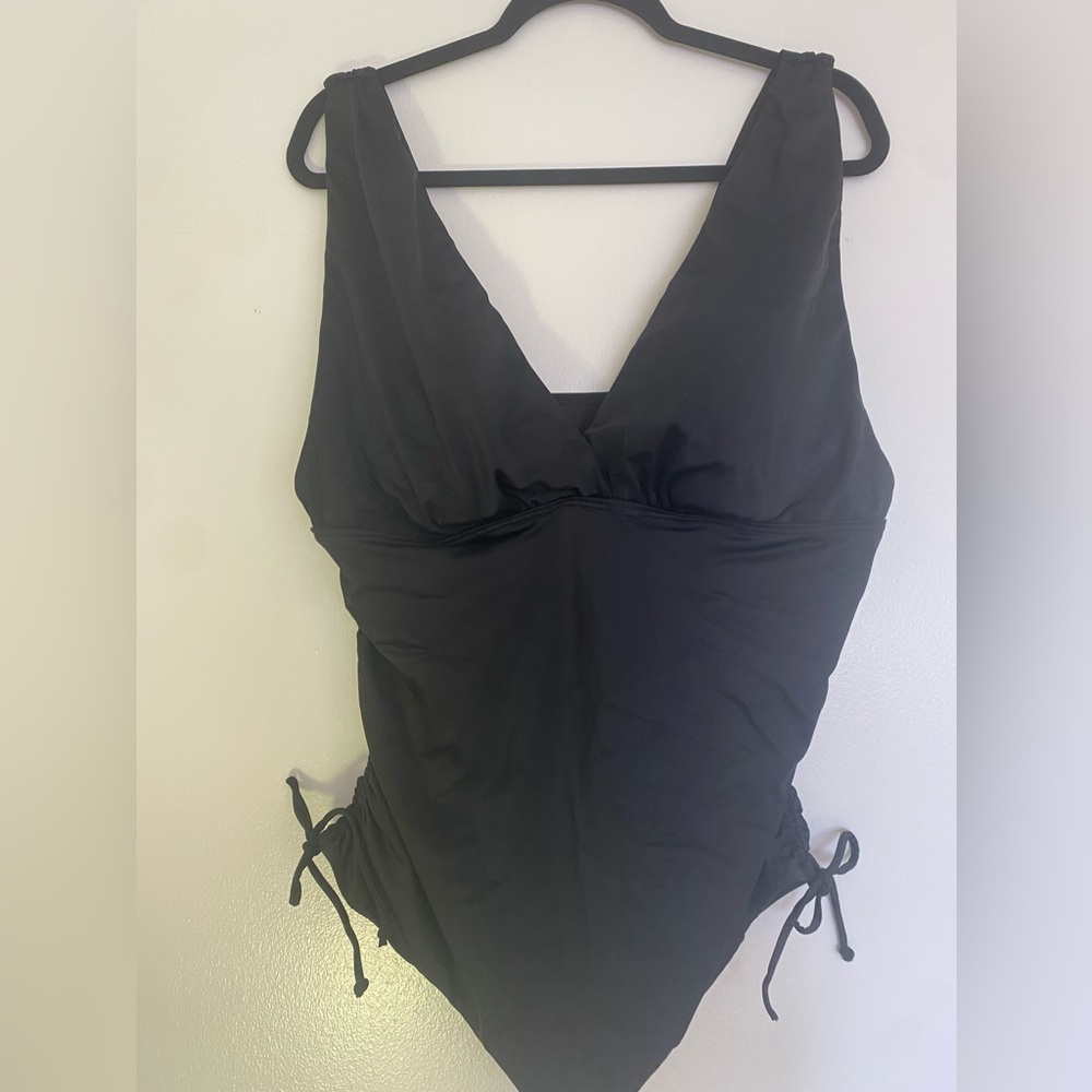 Black one piece swimsuit